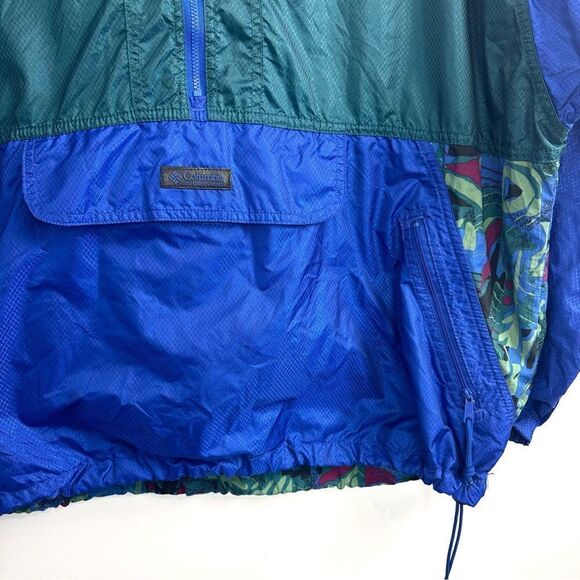 Vintage 80s Columbia Hooded Windbreaker Sz Extra Large - Picture 3 of 16